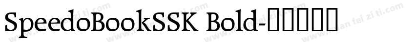 SpeedoBookSSK Bold字体转换